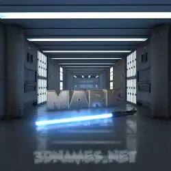 mark in Light Saber style - 3D name wallpaper