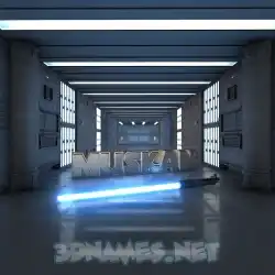 muskan in Light Saber style - 3D name wallpaper
