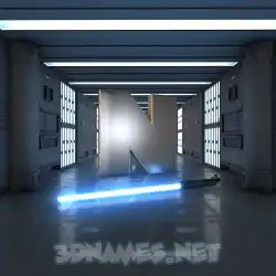 n in Light Saber style - 3D name wallpaper