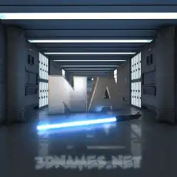 na in Light Saber style - 3D name wallpaper