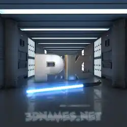 pk in Light Saber style - 3D name wallpaper