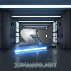 ss in Light Saber style - 3D name wallpaper