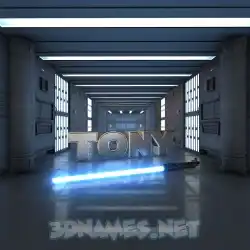 tony in Light Saber style - 3D name wallpaper