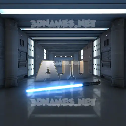 aju in Light Saber style - 3D name wallpaper aju in Light Saber style - 3D name wallpaper