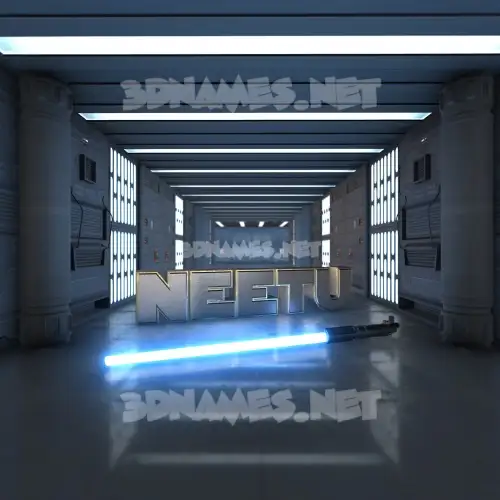 neetu in Light Saber style - 3D name wallpaper