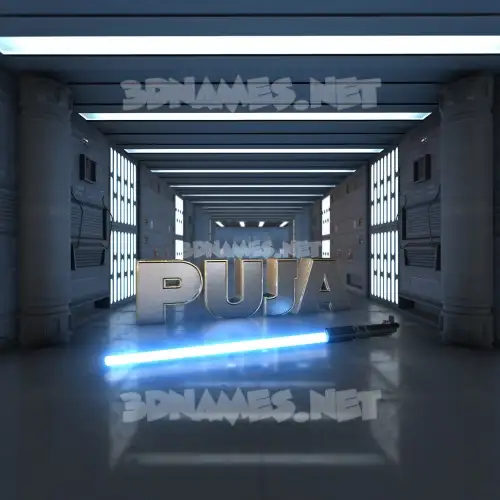 puja in Light Saber style - 3D name wallpaper puja in Light Saber style - 3D name wallpaper