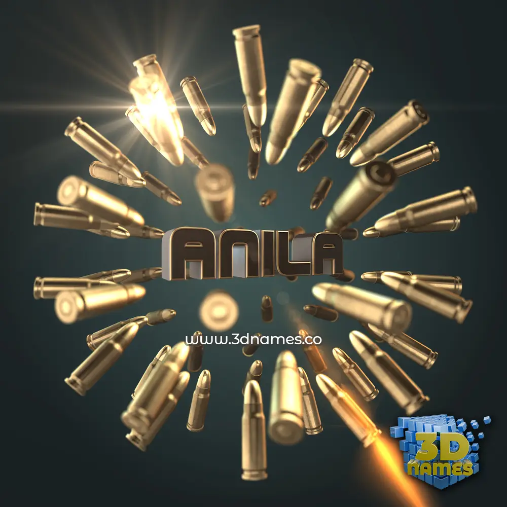 anila in Bullet Time style - 3D name wallpaper