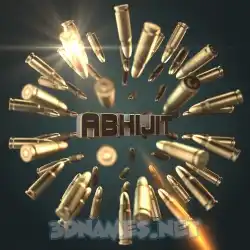 abhijit in Bullet Time style - 3D name wallpaper