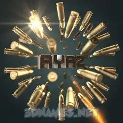 ayaz in Bullet Time style - 3D name wallpaper