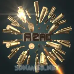 azad in Bullet Time style - 3D name wallpaper