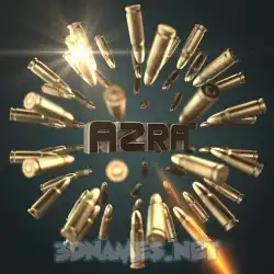 azra in Bullet Time style - 3D name wallpaper