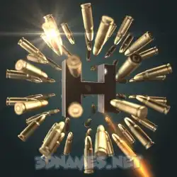 h in Bullet Time style - 3D name wallpaper