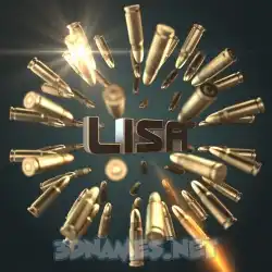 lisa in Bullet Time style - 3D name wallpaper