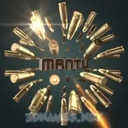 mantu in Bullet Time style - 3D name wallpaper