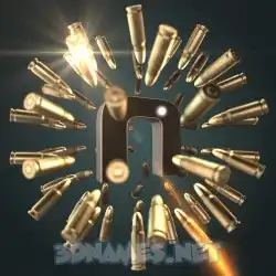 n in Bullet Time style - 3D name wallpaper