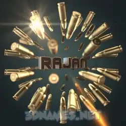 rajan in Bullet Time style - 3D name wallpaper