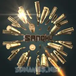 sandhu in Bullet Time style - 3D name wallpaper