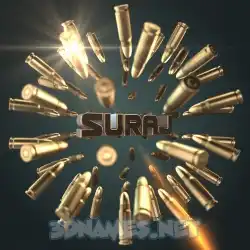 suraj in Bullet Time style - 3D name wallpaper