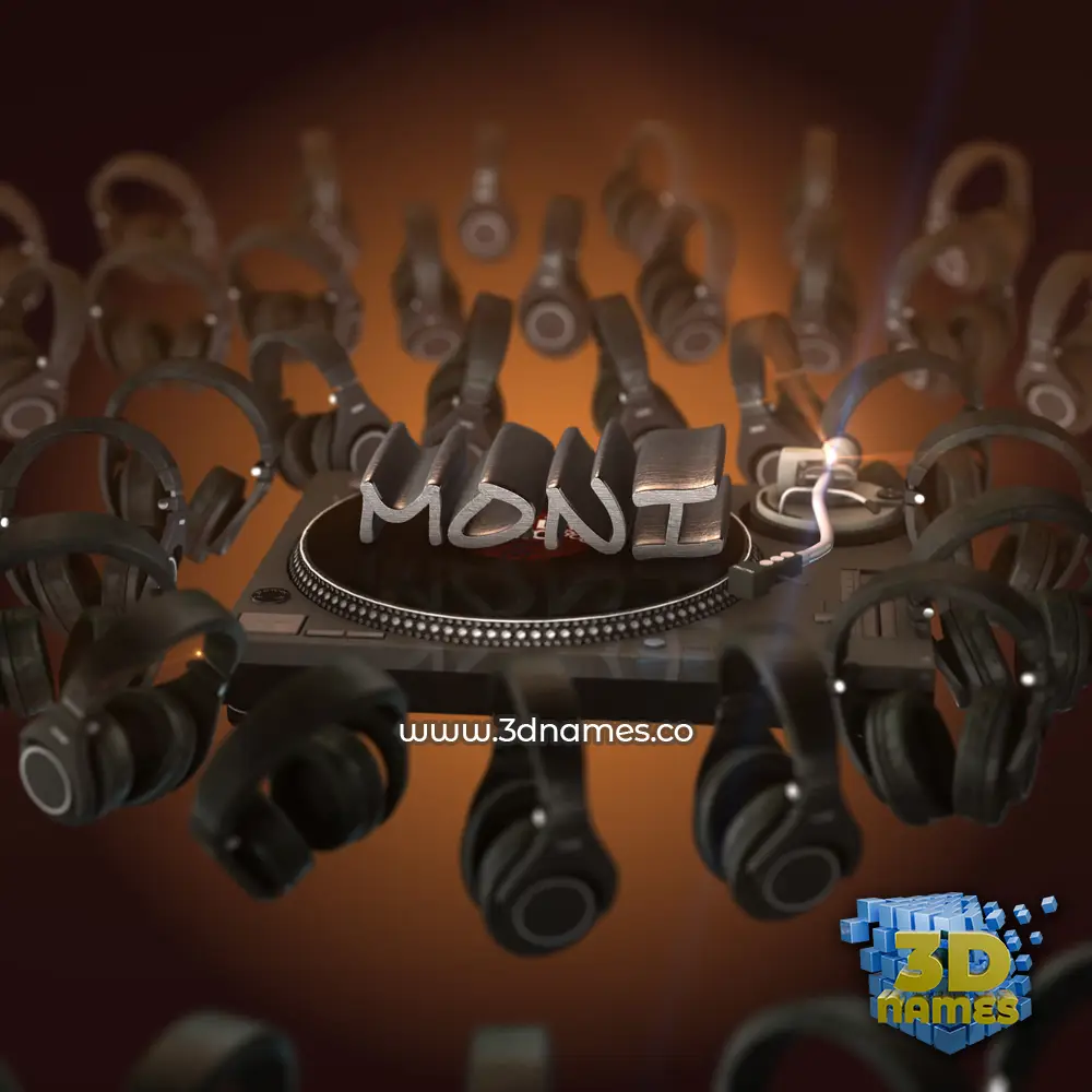 moni in DJ Yourself style - 3D name wallpaper moni in DJ Yourself style - 3D name wallpaper