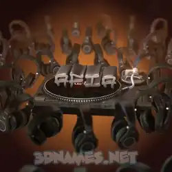 afia in DJ Yourself style - 3D name wallpaper