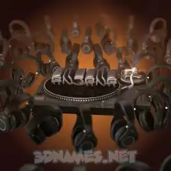 anjana in DJ Yourself style - 3D name wallpaper