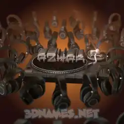 azhar in DJ Yourself style - 3D name wallpaper