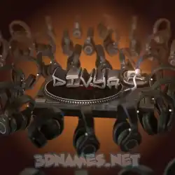 divya in DJ Yourself style - 3D name wallpaper