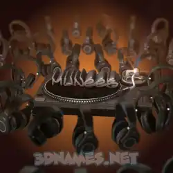 muneeb in DJ Yourself style - 3D name wallpaper