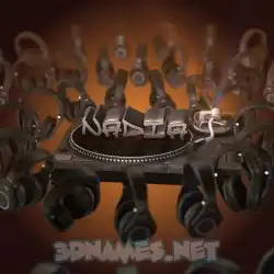 nadia in DJ Yourself style - 3D name wallpaper