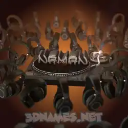 naman in DJ Yourself style - 3D name wallpaper