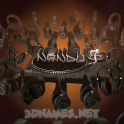 nandu in DJ Yourself style - 3D name wallpaper