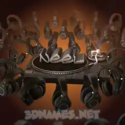 neel in DJ Yourself style - 3D name wallpaper