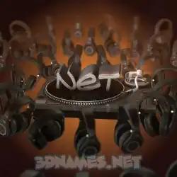 net in DJ Yourself style - 3D name wallpaper