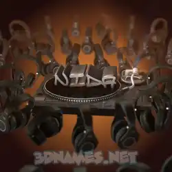 nida in DJ Yourself style - 3D name wallpaper