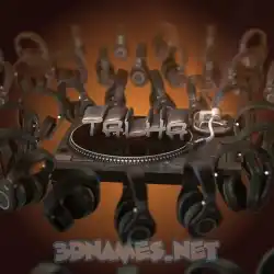 talha in DJ Yourself style - 3D name wallpaper