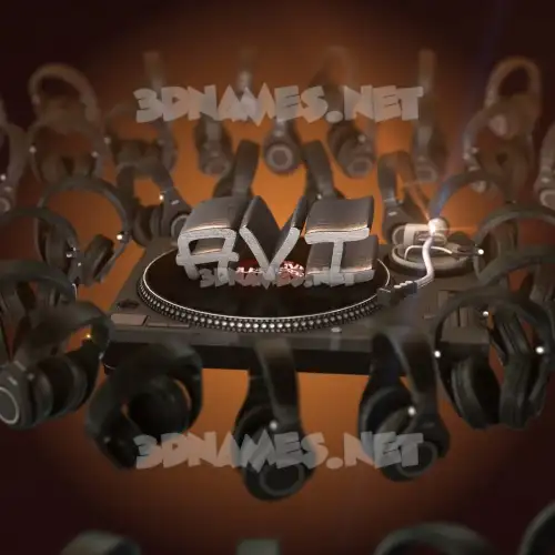 avi in DJ Yourself style - 3D name wallpaper
