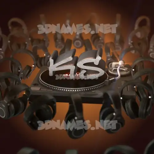 ks in DJ Yourself style - 3D name wallpaper