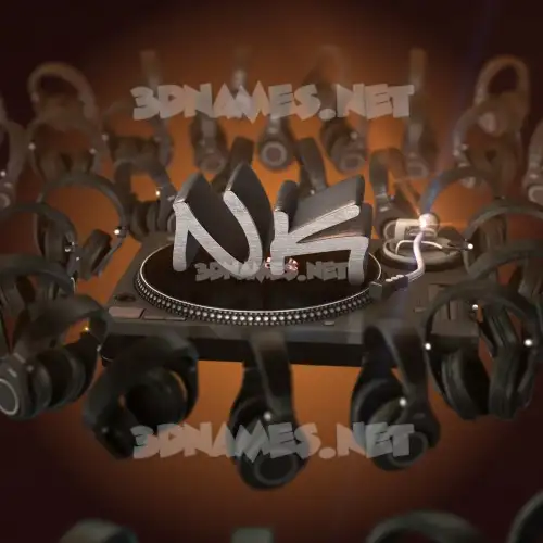 nk in DJ Yourself style - 3D name wallpaper