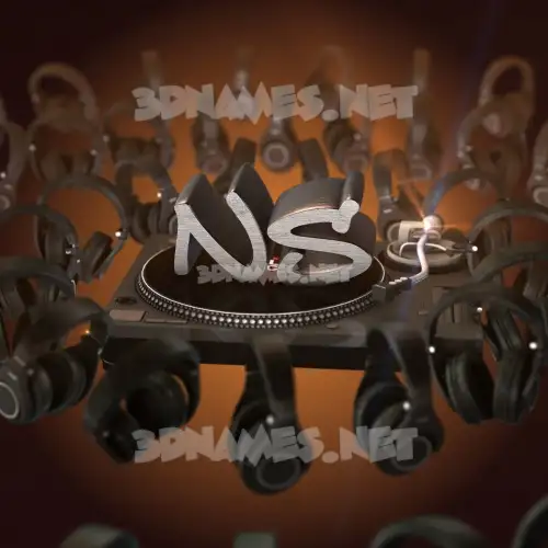 ns in DJ Yourself style - 3D name wallpaper