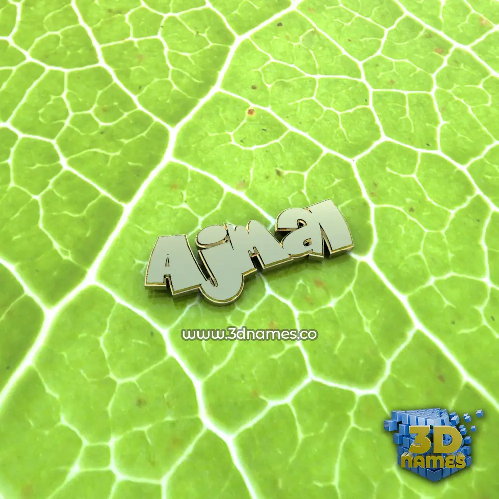 ajmal in Gold Leaf style - 3D name wallpaper ajmal in Gold Leaf style - 3D name wallpaper