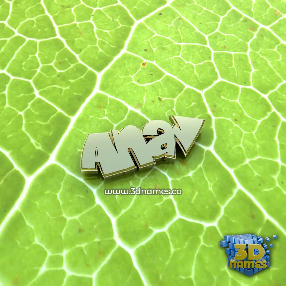 anav in Gold Leaf style - 3D name wallpaper