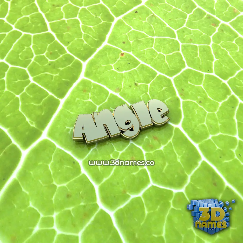 angle in Gold Leaf style - 3D name wallpaper