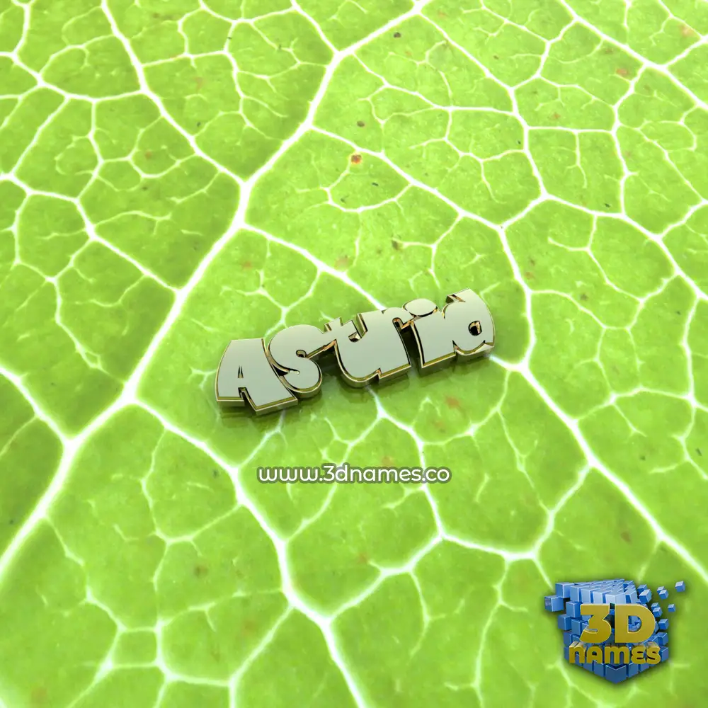 astrid in Gold Leaf style - 3D name wallpaper