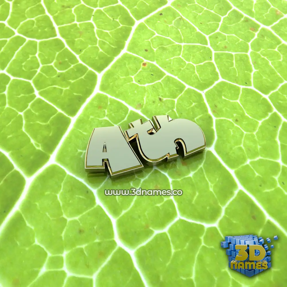 ath in Gold Leaf style - 3D name wallpaper
