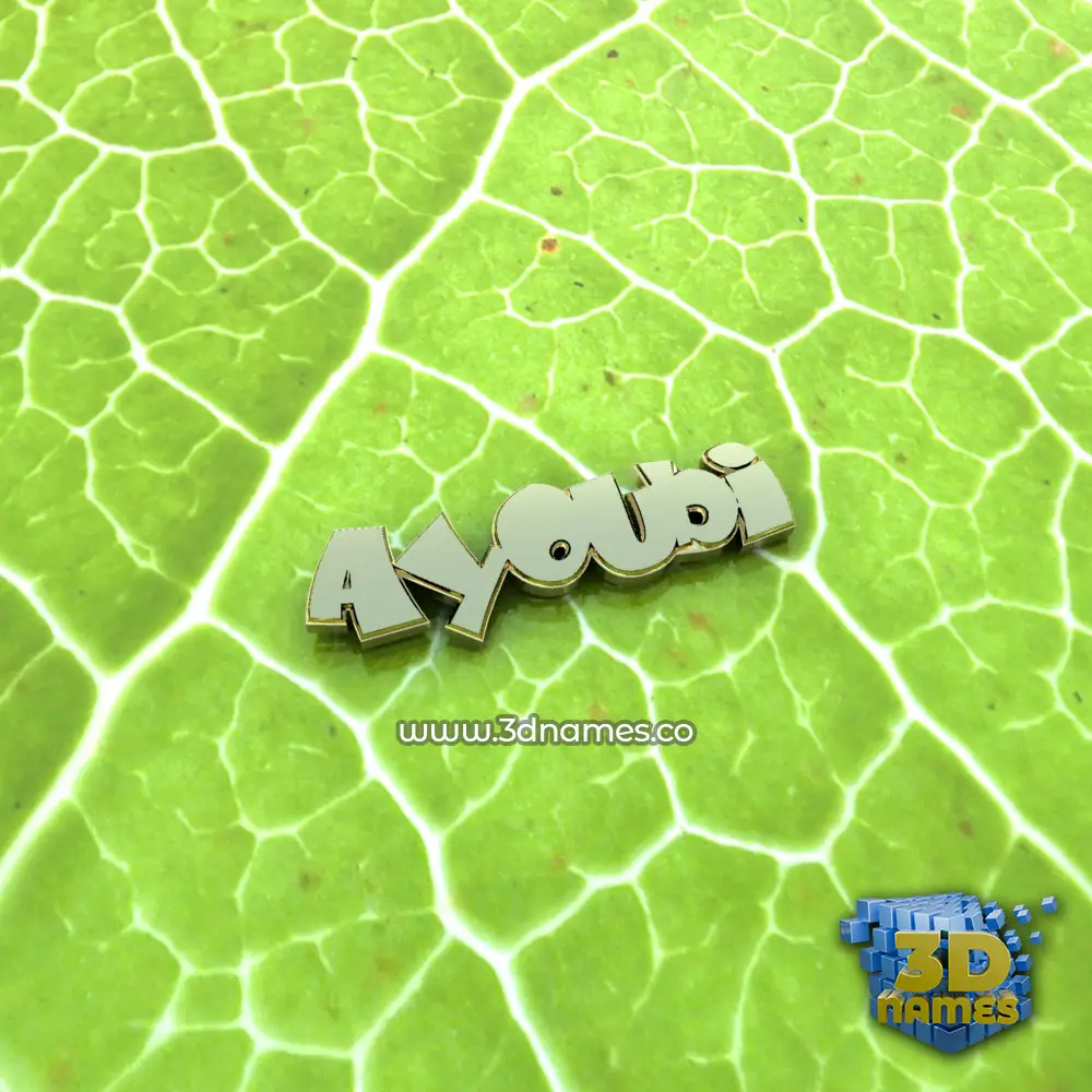 ayoubi in Gold Leaf style - 3D name wallpaper ayoubi in Gold Leaf style - 3D name wallpaper