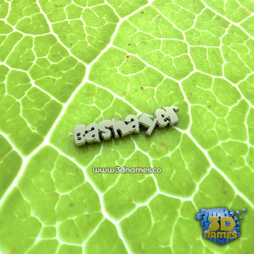 bashayer in Gold Leaf style - 3D name wallpaper