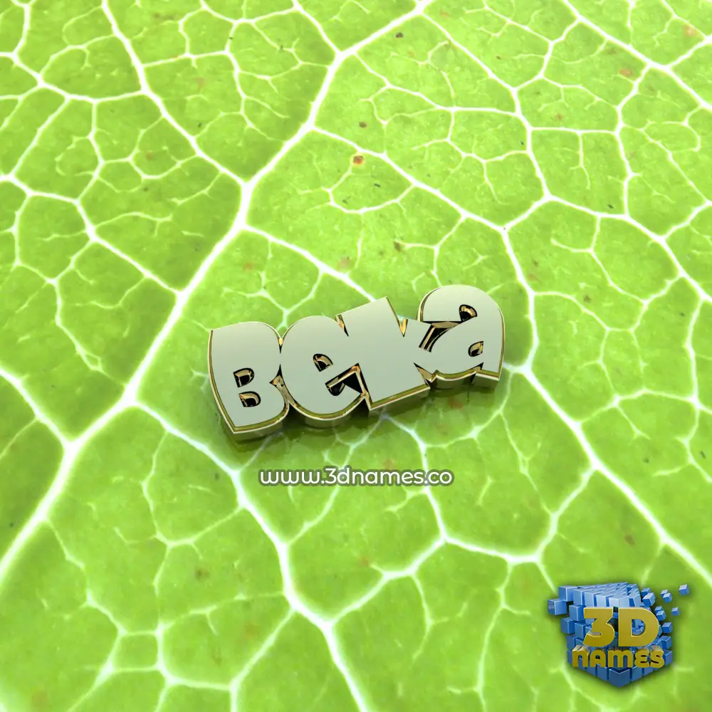 beka in Gold Leaf style - 3D name wallpaper