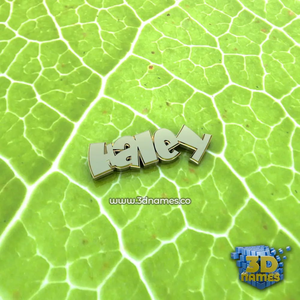 haley in Gold Leaf style - 3D name wallpaper