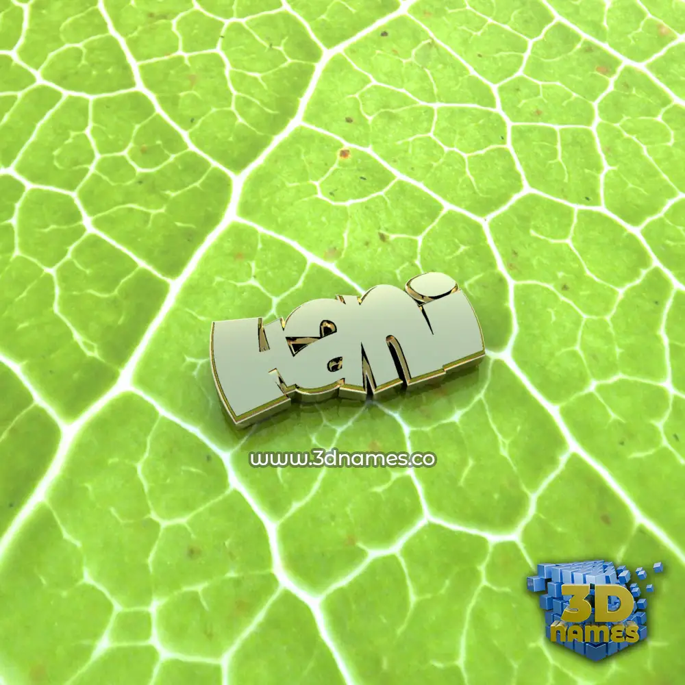 hani in Gold Leaf style - 3D name wallpaper hani in Gold Leaf style - 3D name wallpaper