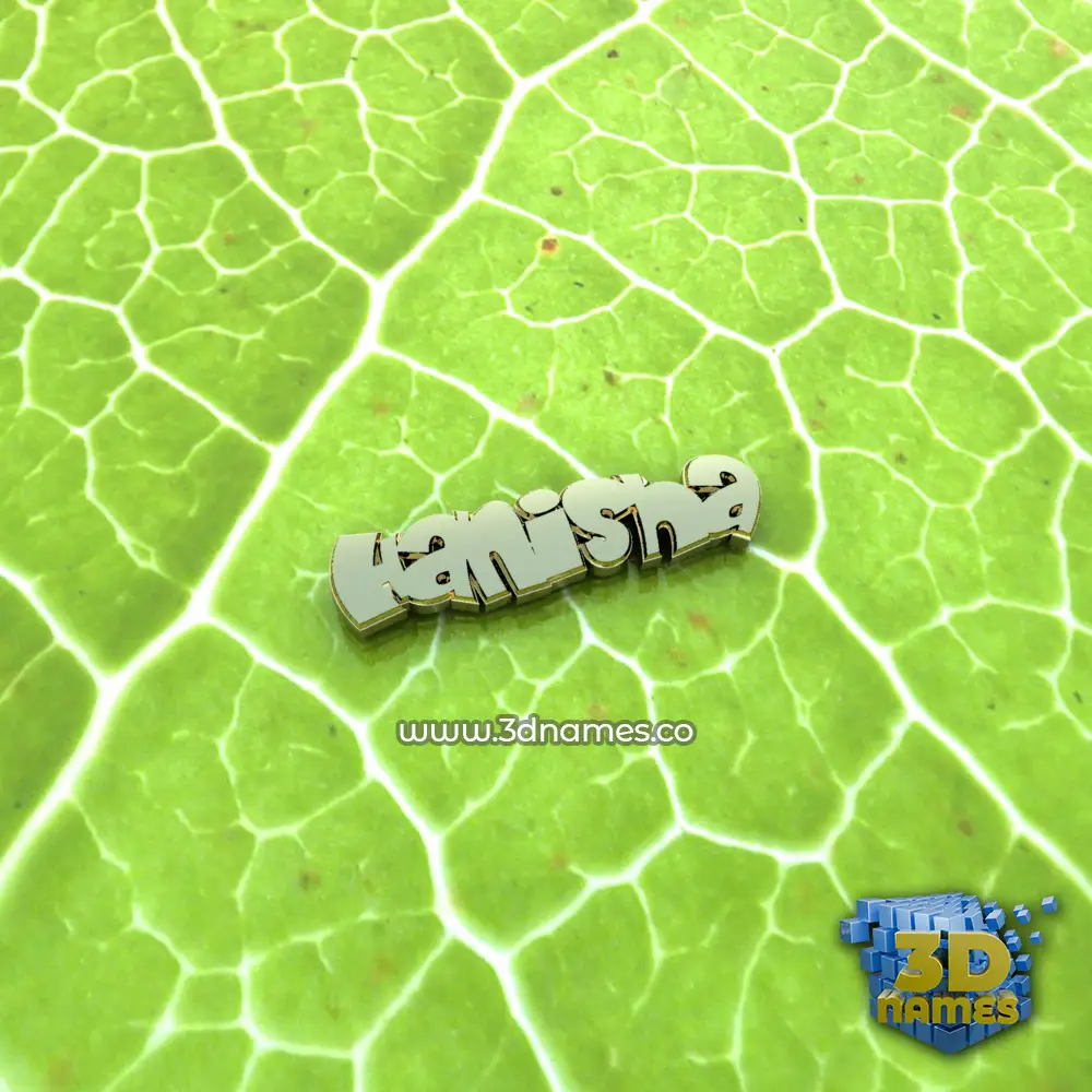 hanisha in Gold Leaf style - 3D name wallpaper